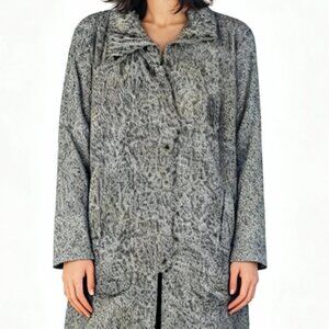 Kristen Blake Women's Gold & Black Leopard Trench Raincoat Plus Size 1X